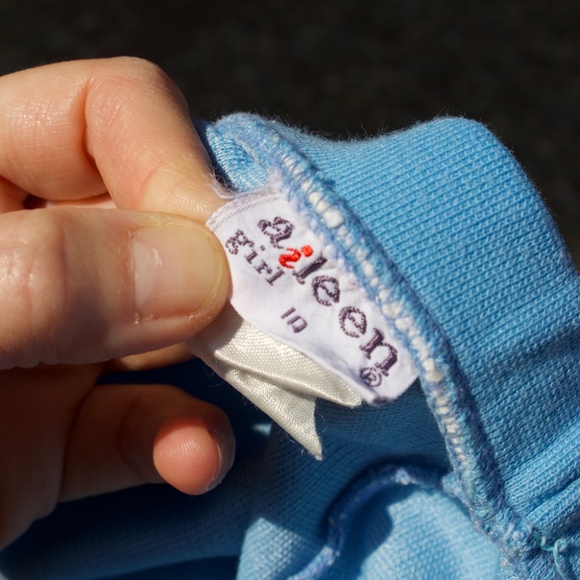 Vintage 70's Aileen Girl Blue Bellbottom Kids Pants Size 10 - Picture 13 of 14